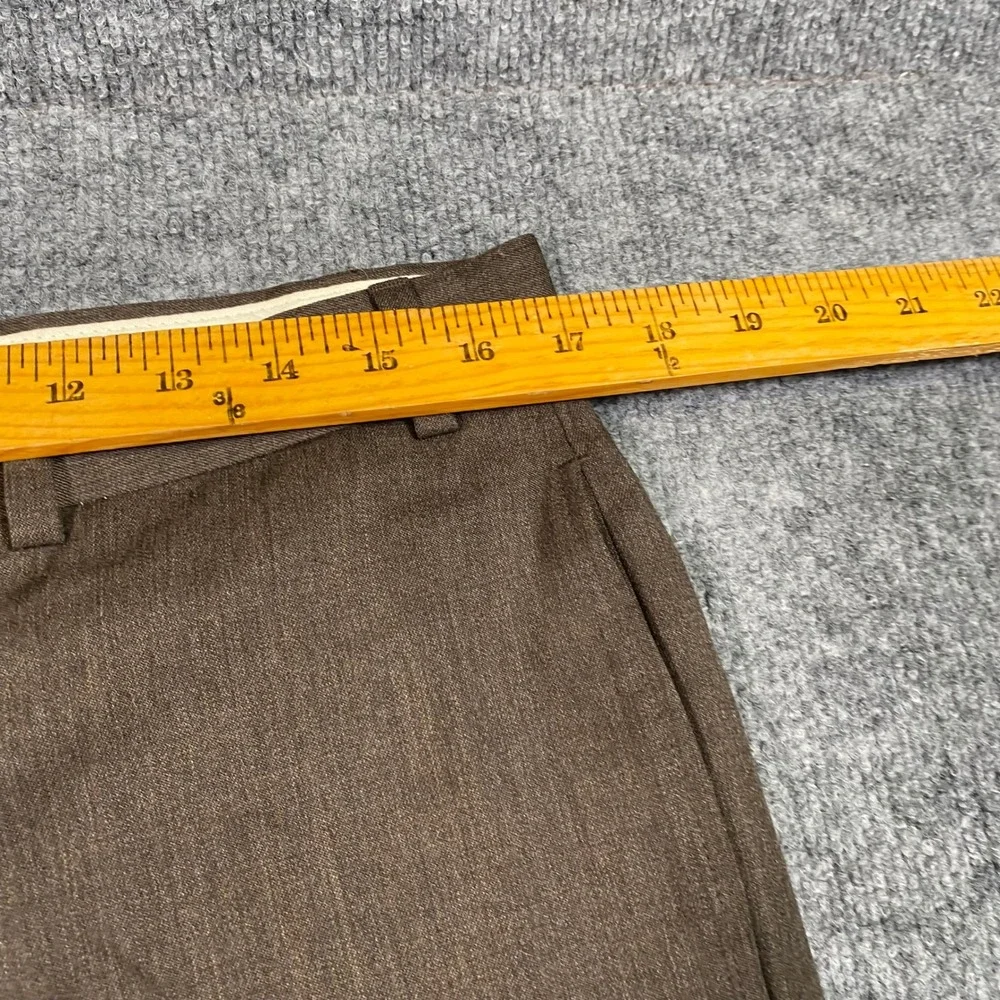 Brooks Brothers Madison Fit Brown Wool‎ Dress Pants Mens 35x30 Straight Leg